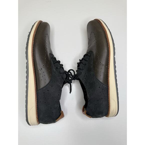 OHW? Owns The Factory Who? Oxford Mens 10 Gray Multi Leather Brogue Comfort Shoe - Picture 6 of 10